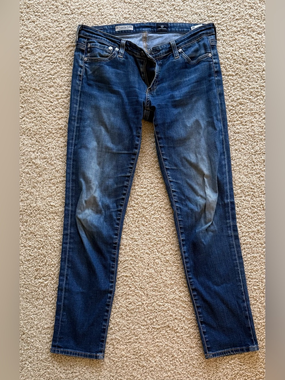 AG Adriano Goldschmied Dark Blue Denim Jeans the legging ankle super skinny ank